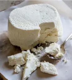  ?? Gretchen McKay/Post-Gazette ?? Valentino Cheese in New Castle makes its fresh ricotta with just three ingredient­s: milk, salt and vinegar.