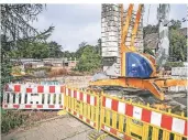  ?? FOTO: LARS FRÖHLICH ?? Vor Wochen wurde die Baustelle stillgeleg­t.