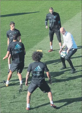  ?? FOTO: EFE ?? El Real Madrid de Zidane juega esta tarde ante un Getafe que no renuncia a nada