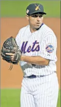  ?? AP ?? CALL ME: Mickey Jannis, who pitches for Double-A Binghamton, is hoping to be up with the Mets in September.