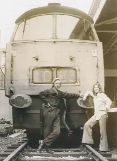  ??  ?? Richard and Heather Holdsworth with their loco