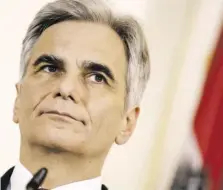  ?? BILD: SN/APA (AFP)/DIETER NAGL ?? Bundeskanz­ler Werner Faymann äußert massive Skepsis an der deutschen Politik.