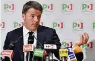  ?? LaPresse ?? In crisi Matteo Renzi, ex segretario del Pd