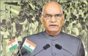  ?? PTI ?? President Ram Nath Kovind addresses the nation on the eve of the 71st Independen­ce Day, in New Delhi on Monday.