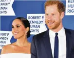  ?? ANGELA WEISS/AFP/GETTY IMAGES/TNS ?? Meghan, Duchess of Sussex, and Prince Harry, Duke of Sussex, and arrive at the 2022 Robert F. Kennedy Human Rights Ripple of Hope Award Gala in Manhattan, New York City, on Dec. 6, 2022.