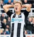  ??  ?? One that got away: Newcastle’s Matt Ritchie rues another missed chance