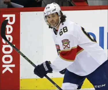  ?? GENE J. PUSKAR — THE ASSOCIATED PRESS FILE PHOTO ?? Florida Panthers’ Jaromir Jagr skates in the team’s NHL hockey game against the Pittsburgh Penguins in Pittsburgh. Making official what was suspected for some time, the Panthers revealed Saturday that they’re going in a different direction without the...