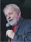  ??  ?? Luiz Inacio Lula da Silva at a rally in Sao Paulo, Brazil