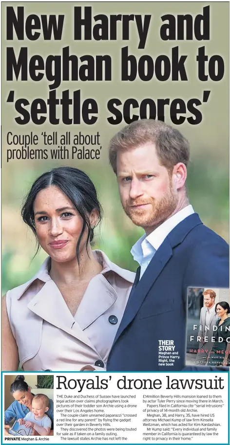  ??  ?? PRIVATE Meghan & Archie
THEIR STORY Meghan and Prince Harry. Right, the new book
