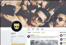  ?? VIA TWITTER ?? A screengrab of Grindr’s official Twitter page.
