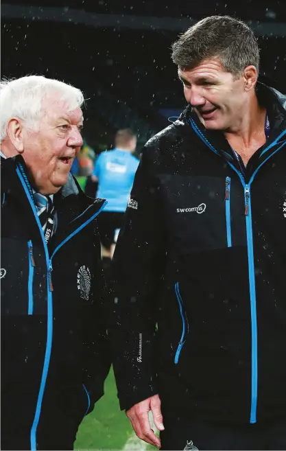  ?? PICTURE: Getty Images ?? Double act: Exeter chairman Tony Rowe with director of rugby Rob Baxter