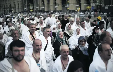  ?? Mohammed Al Shaikh / AFP ?? Pilgrims from all over the world, about 5,000 of them from the UAE, will go on the annual Haj pilgrimage.