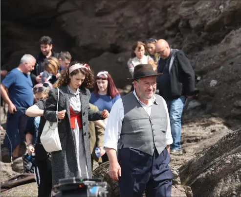  ??  ?? The remake of Whisky Galore in 2016 with Gregor Fisher on set