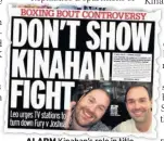  ??  ?? ALARM Kinahan’s role in title