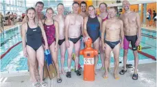  ?? FOTO: DLRG ?? Das DLRG-Team vom See schwimmt in Grötzingen aufs Podest.