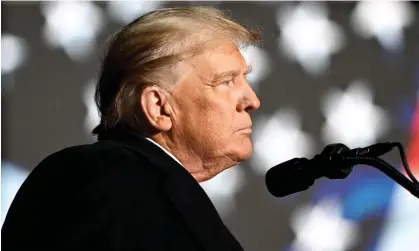  ?? Photograph: Gaelen Morse/Reuters ?? Donald Trump speaks at a rally in Dayton, Ohio on 7 November.