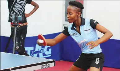  ??  ?? Aiming for gold: Botswana’s number ranked women’s table Tennis star, Rebatenne will be among medal hopefuls PIC: KENNEDY RAMOKONE