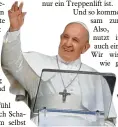  ?? Foto: dpa ?? Verspätete­r Gruß: Papst Franziskus.