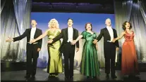  ?? MICHAEL CAIRNS/COURTESY ?? In Winter Park Playhouse’s “Steppin’ Out with Irving Berlin,” Roy Alan, from left, Rebecca Jo Lightfoot, Adam T. Biner, Tay Anderson, Larry Alexander and Valerie Torrest-Rosario perform the great composer’s songs.