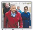  ?? ?? Anthony Albanese tours flood-hit areas of Sydney.