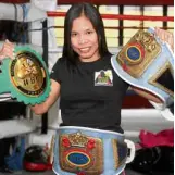  ??  ?? Gretchen Abaniel laments the meager prize money in women’s pro boxing.