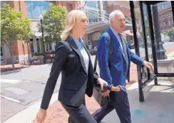  ?? MANUEL BALCE CENETA/ASSOCIATED PRESS ?? Paul Manafort’s former bookkeeper Heather Washkuhn, left, walks to the Alexandria Federal Courthouse in Alexandria, Va., on Thursday to testify at the trial of Paul Manafort.