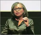  ?? WILLY SANJUAN INVISION/AP ?? Anita Hill speaks at the Anita Hill and Fatima Goss Graves Discussion on Harassment on Dec. 8 in Beverly Hills, Calif.