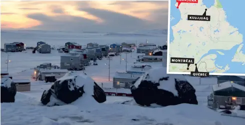  ?? PHOTO COURTOISIE, ROBERT SIMARD ?? Le petit village d’Inukjuak, situé dans le Nord-du-Québec, se trouve à environ 1500 kilomètres de Montréal.