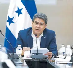  ?? FOTO: EL HERALDO ?? El presidente de Honduras, Juan Orlando Hernández, habló de la caravana de migrantes que llegó a México.