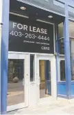  ?? AZIN GHAFFARI ?? An empty storefront on Stephen Avenue Walk on Tuesday. Downtown vacancies have shifted a massive property tax burden onto businesses outside the core.