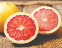  ??  ?? ’Ruby Red’ grapefruit is perhaps the best known example of a gardening ‘sport’ or genetic mutation. Ruby Reds are now the preeminent grapefruit varieties being sold today.