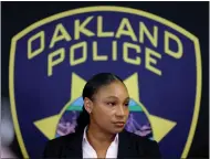  ?? PHOTOS: JANE TYSKA — STAFF ARCHIVES ?? Oakland police Deputy Chief Drennon Lindsey takes questions during a press conference at the department's 7th Street headquarte­rs in downtown Oakland on Feb. 27.