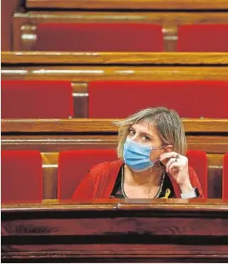  ?? EFE ?? Alba Vergés, consejera de Salud, en el Parlamento de Cataluña