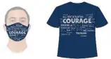  ??  ?? Masks and shirts with the word ‘Courage’ in English and 30 other languages have been sold throughout greater Kelowna schools this year.