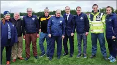  ??  ?? At the SPAR FAI Primary Schools 5s Leinster Finals at the MDL Grounds were (l to r) Karen Byrne (NECSL Girls head coach), Jimmy Geoghegan (Meath Chronicle), Gerry Gorman (Secretary, NEFL), Ross Geddess (Underage Secretary, Athboy Celtic), Paul Holland...