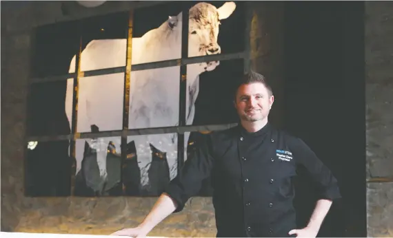  ?? JIM WELLS ?? Stephen Deere, owner of Modern Steak, has developed a travel-ready burger that reflects his restaurant’s level of quality and execution.
