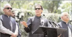  ??  ?? MANSEHRA
Prime Minister Imran Khan addressing at Naran.
-APP