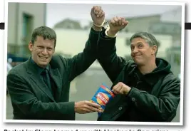  ?? PA ?? Packet in: Glenn teamed up with Lineker to flog crisps