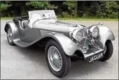  ?? PHOTO PROVIDED/FILE ?? This sleek 1938 Jaguar SS100 is shown at a previous Spring Auto Show sponsored by the Saratoga Automobile Museum.