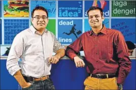  ?? MINT/FILE ?? Snapdeal founders Rohit Bansal and Kunal Bahl