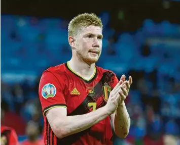  ?? Foto: Federico Gambarini, dpa ?? Kevin de Bruyne und die Belgier gelten als Geheimfavo­rit. Mal wieder.