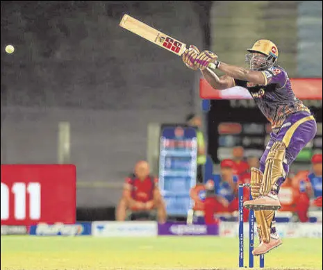  ?? BCCI ?? Andre Russell of Kolkata Knight Riders was named Player of the Match in Pune on Saturday.