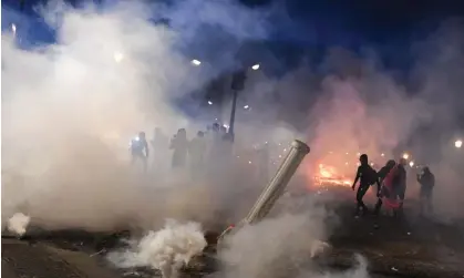  ?? Photograph: Alain Jocard/AFP/Getty ?? Thousands of protesters gathered in the centre of Paris to protest against the rise in pension age. Images