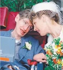  ?? Picture: GETTY; IMAGES ?? Stephen Hawking was one of the world’s greatest minds. Right, marrying his second wife Elaine Mason.