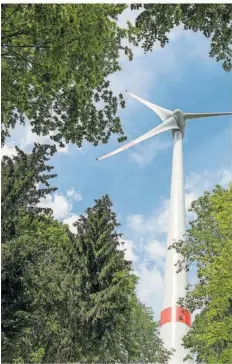  ?? FOTO: WEIGEL/DPA ?? Der Ausbau der Windkraft im Wald war einer der Streitpunk­te in der Debatte über ein Gesetzespa­ket zum Ausbau der erneuerbar­en Energien.