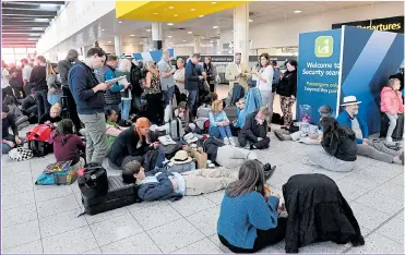  ??  ?? GATWICK: Thousands of passengers had their Christmas plans thrown into chaos