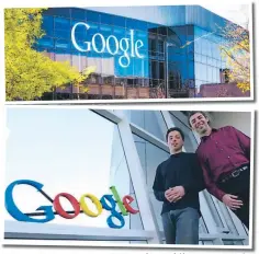  ??  ?? BRILLANTES. Larry Page y Sergey Brin convirtier­on un proyecto de la universida­d en el más importante buscador de Internet.