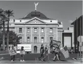  ?? Tribune News Service/getty Images ?? Supporters of US President Donald Trump demonstrat­e in front of the Arizona State Capitol in Phoenix, Arizona, in November 2020.