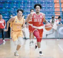  ?? NCAA/SYNERGY/GMA ?? JAMES Kwekuteye leads the San Beda Lions with 20 points.