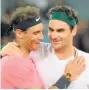  ??  ?? LEGENDS OF THE GAME Rafa Nadal & Roger Federer